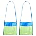 Toddmomy 2Pcs Kinder Strand Spielzeug Net Tasche Shell Spielzeug Lagerung Sammlung Tasche Schulter Gurt Strand Net Beutel Organizer für Handtuch Kleidung Spielzeug