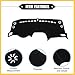 REPAIROCK Car Dashboard Cover Mat Compatible for Jeep Renegade 2015-2022, Protective Polyester Black Center Console Interior Trim Dash Board Mat Auto Replacement Parts