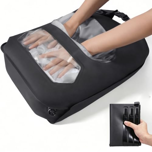 Travel Portable Washing Bag 2-in-1 Air Valve Design for Separate Washing and Less Water Use Travel Laundry Washing Bag for Camping Cruise and Van Life - Travel Lighter Carry Less