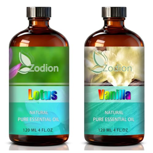 Aceite Esencial de Vainilla y Loto 4 Fl Oz ZODION