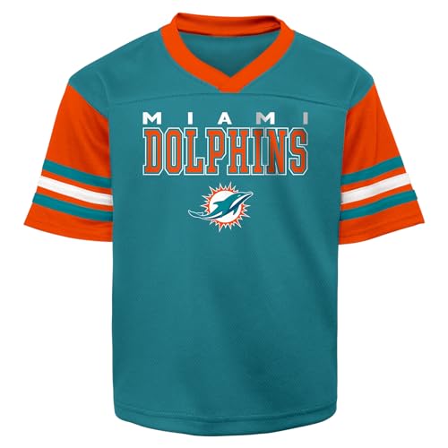 Outerstuff NFL Miami Dolphins Youth Boys Knit Top Jersey T-Shirt with Team Logo, X-Large (20)