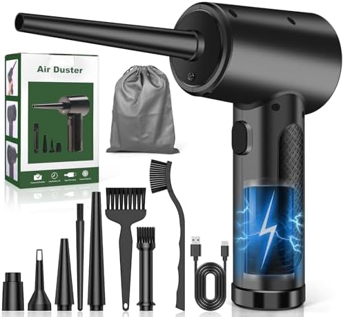 PQETBV Electric Dust Blower, Compressed Air Dust Blower for Air Duster ...