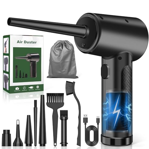 PQETBV Elektrische Staubgebläse, Druckluft Staubgebläse für Air Duster Tragbarer Computer Reiniger Hand Tastatur Reinigung Leistungsfähiger Stauber für PC-Reinigung, Haustierhaus
