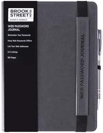 New Range! Web Password & Internet Address Notebook A5 (Light Grey)