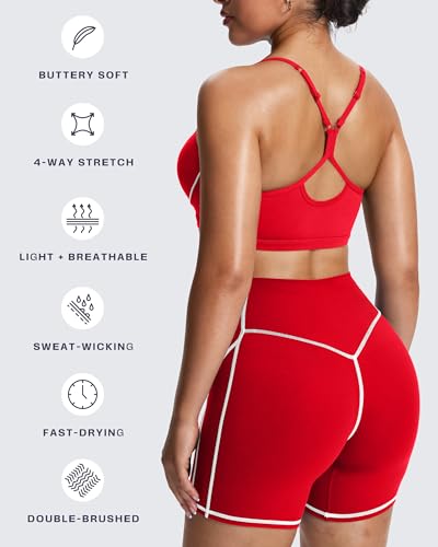 Image of Aoxjox Women's Workout Sports Bras Fitness Training Gym Lexi Lined Bra Yoga Crop Tank