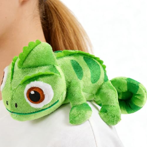 BOKIRZOS Magnetic Shoulder Chameleon Plush Toy Soft Lizard Stuffed Animal Cosplay Accessory for Kids Teens Adults Includes Key Ring