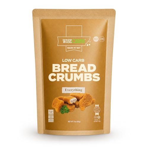 Wisecarbs Keto Bread Crumbs – Low Carb, Clean Keto, Paleo & Vegan Friendly, No Added Sugar, Diabetic Friendly, Kosher, 1 Net Carb, 3 oz (Pack of 1)