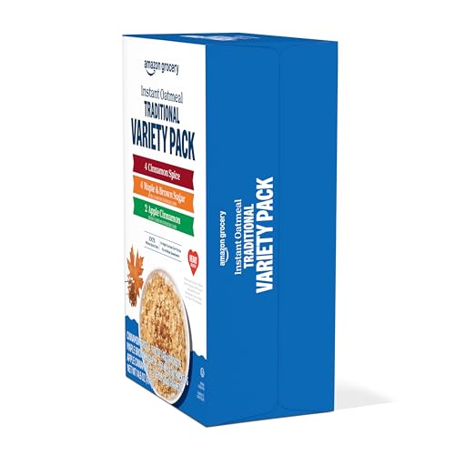 Amazon Grocery, Traditional Variety Instant Oatmeal, 14.6 Oz, 10 Ct (Previously Happy Belly, Packaging May Vary) - image 3