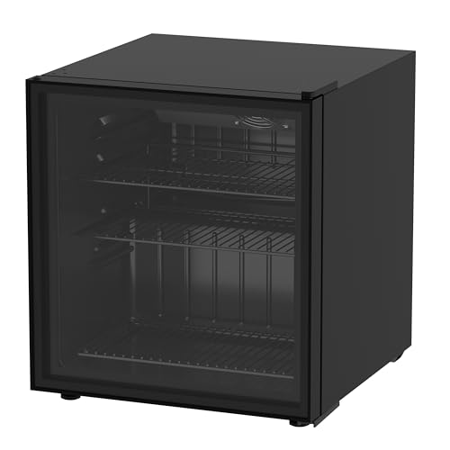 Image of Avanti 60-Can Beverage Center Refrigerator with Glass Door, Adjustable Shelves, Full Range Temperature Control 32F-50F, Black