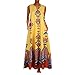HULKY Robe Femme Ete Longue Pas Cher, Robe Femme Ete Grande Taille Femmes Plus La Taille Longue Maxi Robes D'Été Casual Boho Col en V sans Manches Lâche Maxi Robe avec Poches