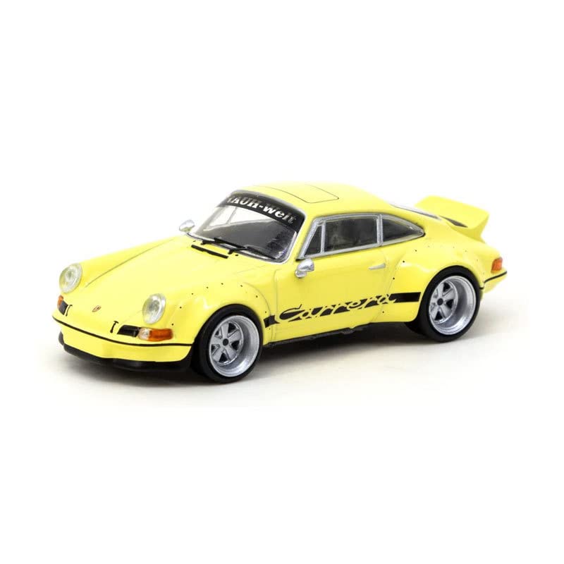 Porsche RWB Tarmac Works 1/64 Jaune pour décorer votre bureau