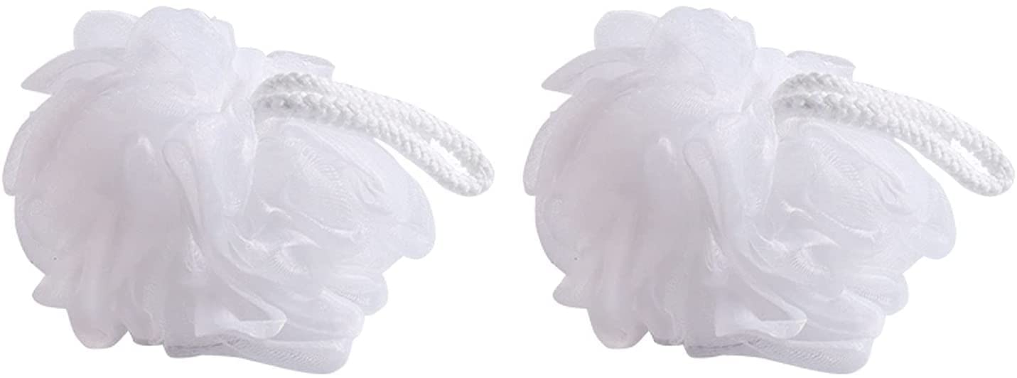 Pyłek do kąpieli Gąbka Pufa Peeling do ciała Złuszczający puszek do kąpieli Kąpiel Piłka pod prysznic Żel Piankowa kulka, Odpowiedni dla całej rodziny2 szt. Zielony (biały)