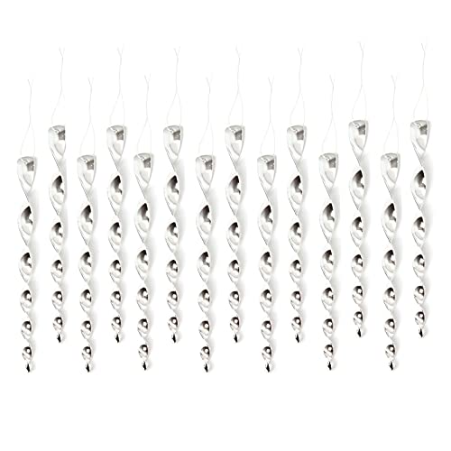 qoupln 20 Pack Bird Reflectors Scare Rods Scare 11.4inch Bird Woodpecker Pigeon Away Hanging Devices Silver Spinning Deterrent Repeller Device Scare Birds Away from House Garden Yard