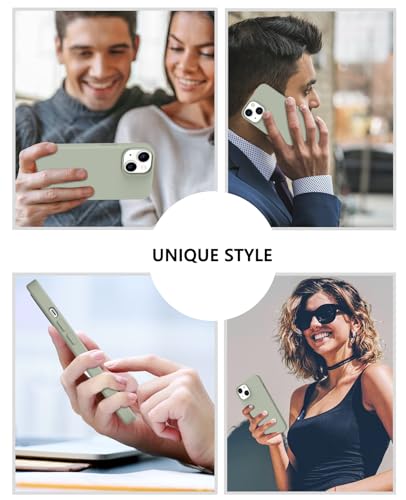 Coque iPhone 14 silicone souple protège contre chutes et rayures vert calke - 7