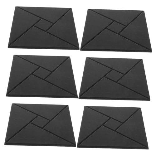 BESTonZON 6pcs paneles acústicos autoadhesivos para absorción de sonido para estudio en casa reducción de ruido acolchado de pared para mayor claridad de audio y para salas de grabación y dormitorios miniatura 1