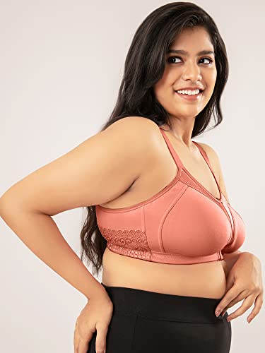 Image of NYKD NYB101 Cotton Non Padded Non Wired Full Coverage Everyday Bra M-Frame Bounce Control (Plus