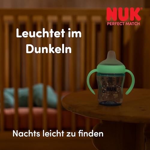 NUK Perfect Match Night Trinklernflasche | 6+ Monate | 150 ml | Auslaufsicherer Trinklernbecher für Kleinkinder | Rutschfeste Griffe… – Ansicht 6