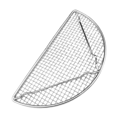 Rejilla de acero inoxidable para hornear y enfriar pasteles y pasteles, rejilla de alambre para horno, antiadherente, apta para lavavajillas, semicírculo, soporte para parrilla para enfriar