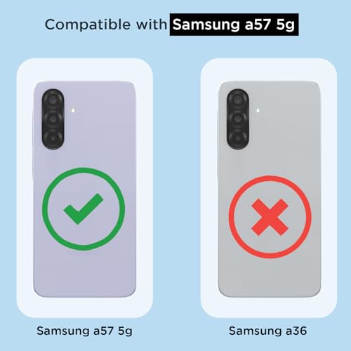 Image of Amazon Basics Back Cover for Samsung Galaxy A57 5G Mag-Safe Shockproof PC + TPU Protective Case Magnetic Support Bumper Case (Transparent Mag-Safe)