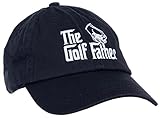 Ann Arbor T-shirt Co. The Golf Father | Funny Saying Golfing Cap, Golfer Low Profile Dad Baseball Hat Black