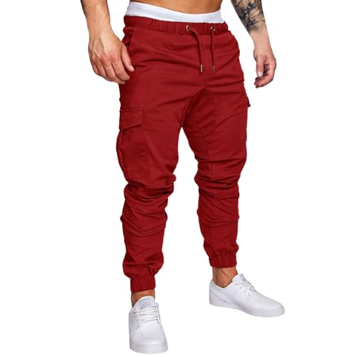 Baggy pantalon jogging homme coupe ajustée en coton épais thermique
