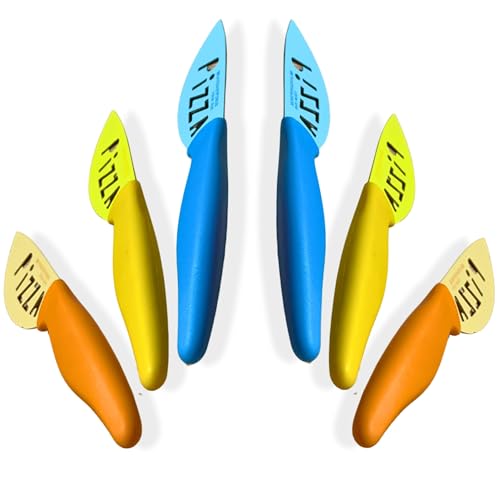 NAMAI - Set 6 Coltelli Pizza Colorati - Acciaio Inox -Coltelli da Cucina - Set Coltelli - Coltelli Taglia Pizza - Set Coltelli Cucina -Coltello Cucina - Set Coltelli da Cucina (6 Coltelli Pizza)