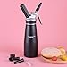 Sivaphe Professional Whipped Cream Dispenser Aluminum Grade Canister, Heavy Duty Cream Whipper Homemade Bliss, Portable Whipped Nitro Coffee Maker Black（8g Chargers Not Included)