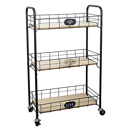 Home deco Factory - Ka2360 - desserte À roulettes 3 Niveaux Little Market Rangement Nomade Cuisine Salle À Manger Maison et Bazar Cover