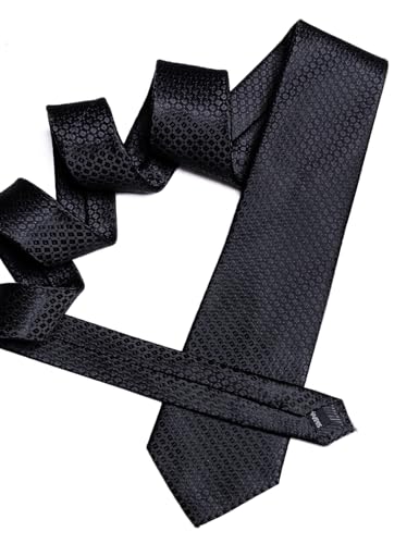 Image of YOHOWA Men Plaid /Striped Ties Set Silk Business Wedding Formal Fashion Necktie and Pocket Square Cufflinks Set