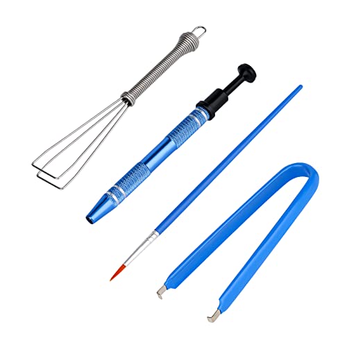 SAVITA Kit de Extracteur de Clavier, Kit de Lubrification pour Clavier Switch Opener y Compris Un Extracteur Capuchons Touche, Une Pince d'Interrupteur, Un Support de Tige, Facile à Tirer (Bleu)