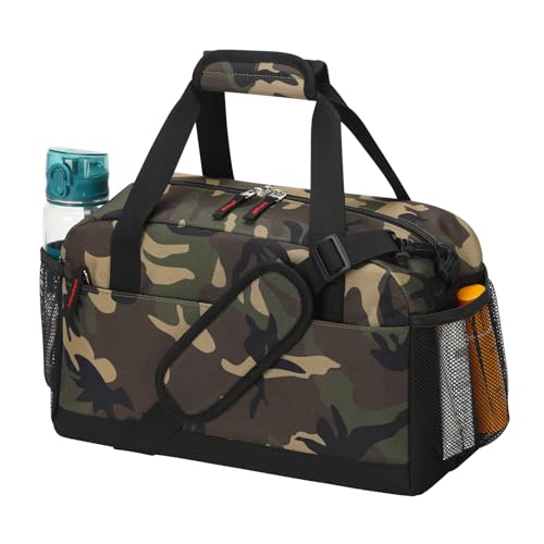 LONALIA Kleine Sporttasche mit Nassfach - 35×20×20cm Handgepäck, Mini Duffle Bag mit Mehreren Fächern für Sport, Weekender, Kurzreisen - Camouflage LONALIA Kleine Sporttasche mit Nassfach - 35×20×20cm Handgepäck, Mini Duffle Bag mit Mehreren Fächern für Sport, Weekender, Kurzreisen - Camouflage