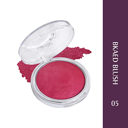 Image of Glam21 Baked Blusher | Highly Pigmented, Long Lasting | Illuminating Glow Finish | Smooth & Blendable Texture |Stays up to 8 hours | For All Skin Types | 6gm | Shade-05