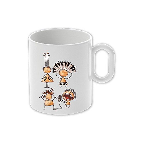 Tazza Magica in Ceramica Personalizzabile da 325ml Modello Band - 6 Tazze