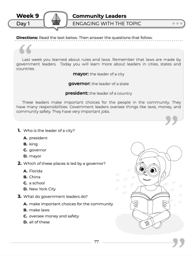 2nd Grade Social Studies: Daily Practice Workbook | 20 Weeks of Fun Activities | History | Civic and Government | Geography | Economics | + Video ... Each Question (Social Studies by ArgoPrep) - Image 8