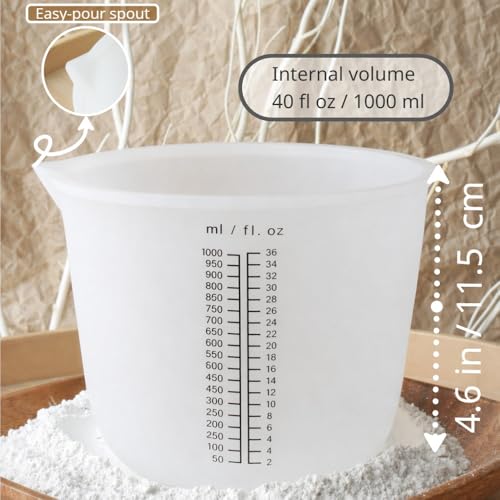 Set de 5 piezas de tazones y vasos medidores de silicona miniatura 2