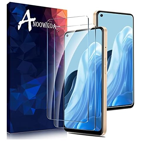 Anoowkoa [2 Pack]0.26mm Premium Oppo Reno 7 Screen Protector Tempered Glass Film Guard Cover -Genuine Glass-One-Push Super Easy Installation Cover