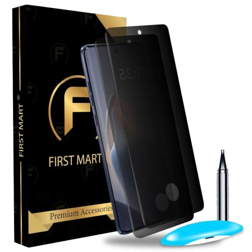 Image of FIRST MART Anti-Spy UV Tempered Glass for Motorola Edge 60 Fusion | 9H Curved Display Screen Guard, Fingerprint Compatible | Pack of 2