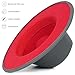 FADACHY Fashion Fedora Hat for Men & Women Wide Brim Hat Felt Panama Dress Fedora Hat Red Bottom Two Tone Grey Fedora, L Large XL