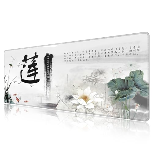 Tapis de souris de jeu géant 120x50cm LL-COEUR pour setup gaming et bureau