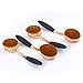 Large Rose Gold Foundation contour Round Toothbrush Oval Makeup Brushes 4pcs