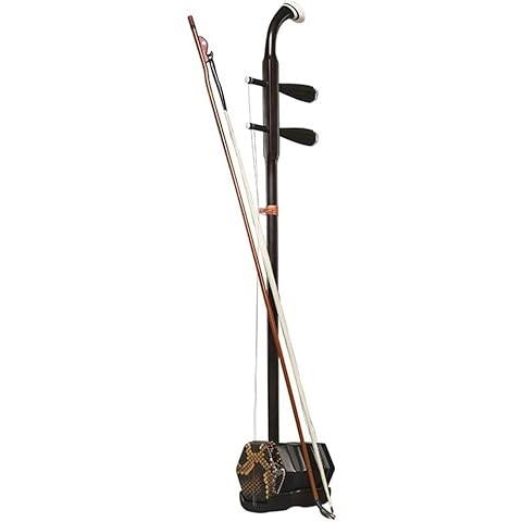 Landtom Ebony Erhu Chinese 2-string Violin Fiddle Musical Instrument + Free Accessories Cover