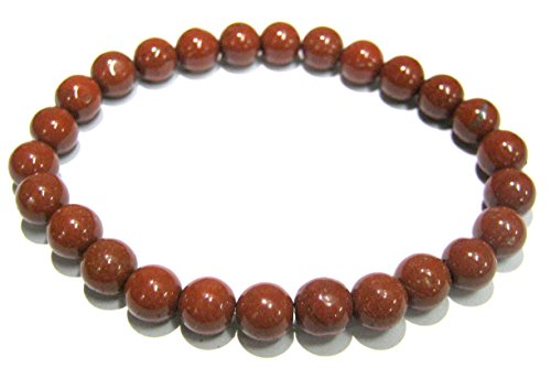 CRYSTAL MIRACLE EXCELLENT RED JASPER BEADED ROUND BRACELET CRYSTAL HEALING GEMSTONE MEN WOMEN GIFT FASHION WICCA JEWELRY ACCESSORY PEACE POWERFUL HEALTH WEALTH PROSPERITY MEDITATION