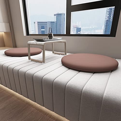 Coussin de chaise rond mousse mémoire de forme premium marron - 2