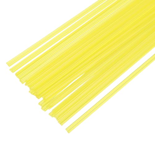 MECCANIXITY 30pcs 8 Inch Plastic Welding Rods PP Welding Strips Welder Rods for Car Bumper, Kayak Repair, Plastic Welder, Yellow