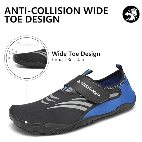 Image of Mishansha Womens Mens Water Swim Shoes Wide Toe Box Barefoot Shoes US Size 5.5-13.5 Women / 3-11.5 Men
