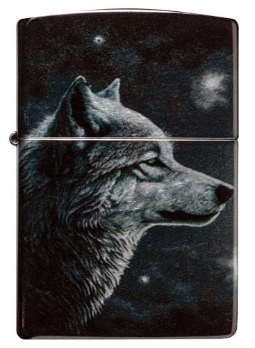 Encendedor Zippo Windproof Wolves Tumbled Chrome miniatura 2