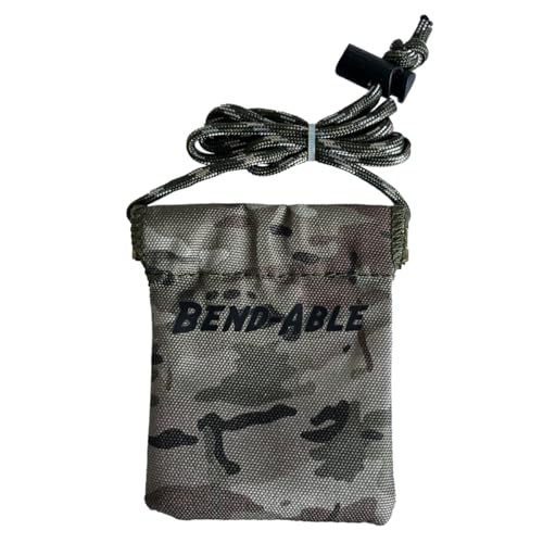 Bend-Able Reed Quiver Pouch – Holds 12+ Diaphragm Mouth Calls for Elk, Turkey & Coyote Hunting | Quick-Access Squeeze Design | Multicam Front | Breathable Mesh Back | Lanyard Included