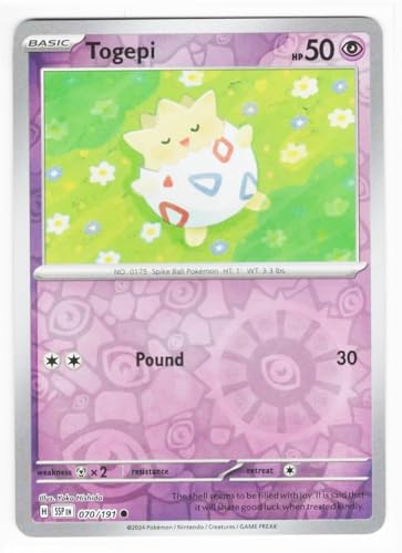 Pokemon - Togepi 070/191 – Surging Sparks – Reverse Foil – Single Card