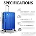 FLYMAX 24" Medium Suitcase Super Lightweight 4 Wheel Spinner Hard Shell ABS Luggage Hold Check in Travel Case 65 Litre Blue