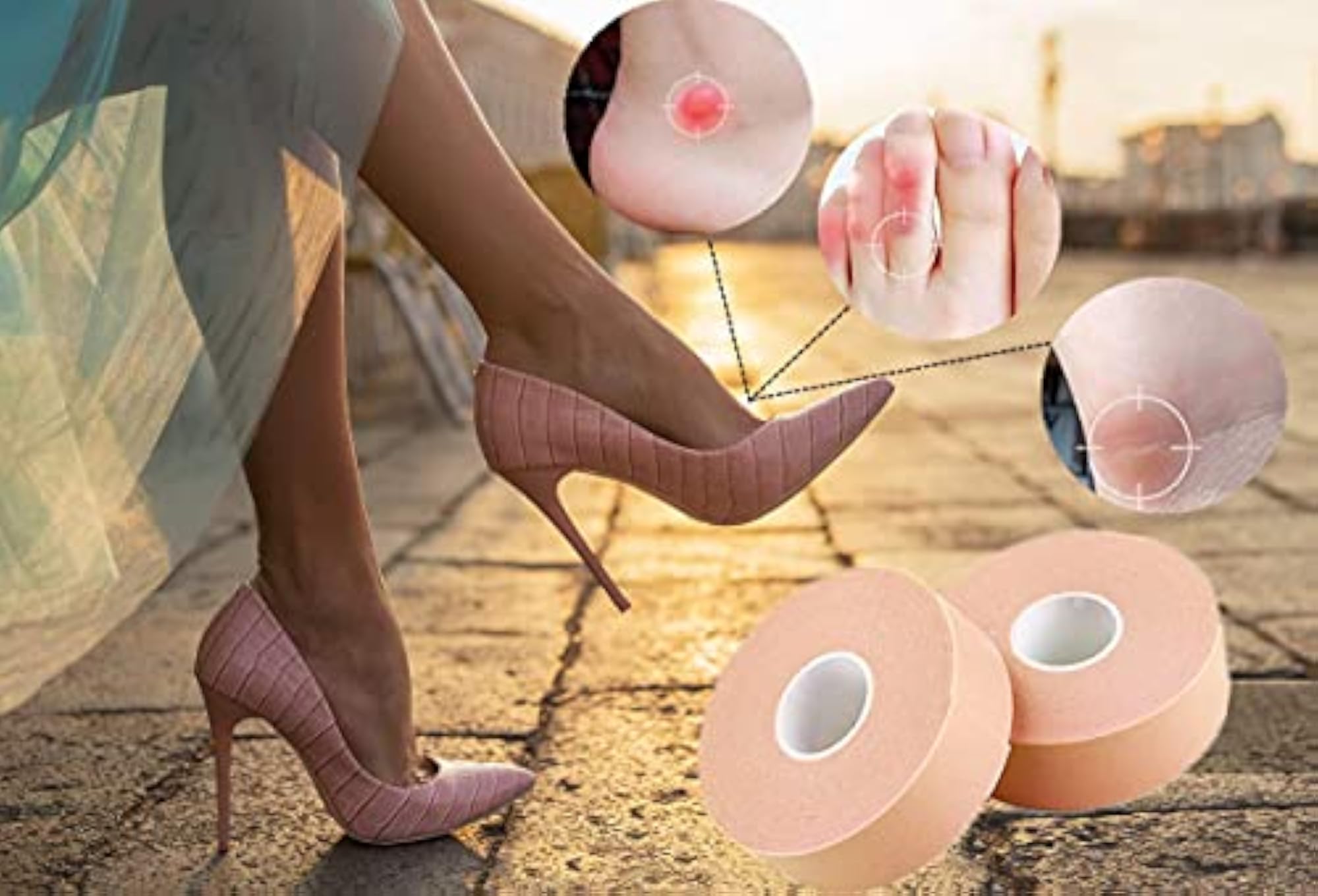 Foot Hand Care Protector Sticker 4 Rolls Heel Cushion for Men and Women
